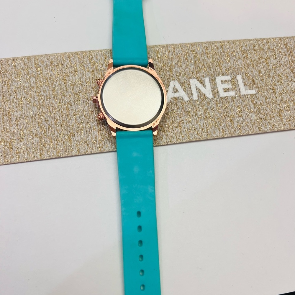 Geneva Aqua Silicone Watch with Copper Accents Brand New - Picture 3 of 4